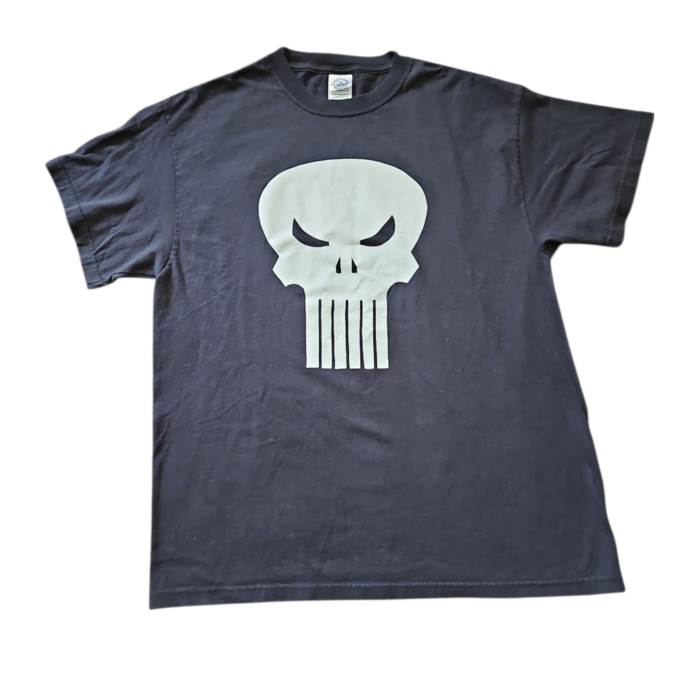 Vintage Punisher T-shirt mens L 100% cotton Black.